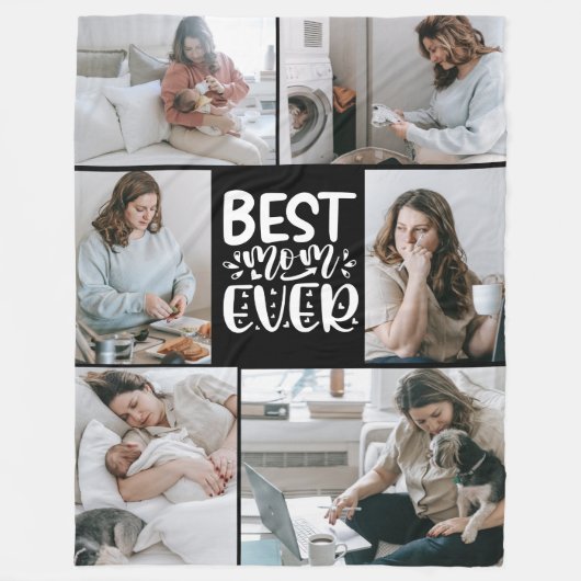 Couverture Polaire Meilleure maman jamais multiphoto (Devant)