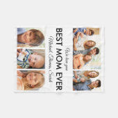 Couverture Polaire Meilleure maman Jamais Photo Collage Fête des mère (Devant (Horizontal))