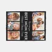 Couverture Polaire Meilleure maman Jamais Photo Collage Mères (Devant (Horizontal))