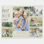 Couverture Polaire Meilleure Maman Jamais Photo Collage Pierre person (Devant (Horizontal))
