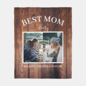 Couverture Polaire Meilleure Maman Jamais Photo personnalisée Fête de (Devant)