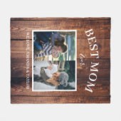 Couverture Polaire Meilleure Maman Jamais Photo personnalisée Fête de (Devant (Horizontal))