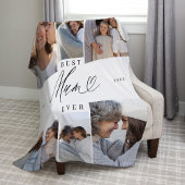 Couverture Polaire Meilleure maman Jour Script Fête des mères Collage