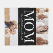 Couverture Polaire Meilleure maman noir et blanc 4 photo (Devant (Horizontal))