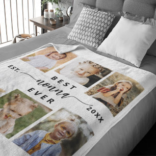 Couverture Polaire Meilleure Nonna jamais - Collage photo pour petits