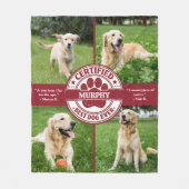Couverture Polaire Meilleure photo de collage de chien (Devant)
