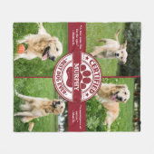Couverture Polaire Meilleure photo de collage de chien (Devant (Horizontal))