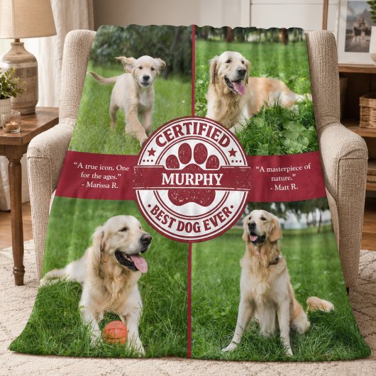 Couverture Polaire Meilleure photo de collage de chien