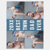 Couverture Polaire Meilleure photo de papa jumeau (Devant)