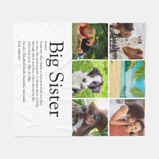 Couverture Polaire Meilleure Soeur Toujours Définition 6 Photo Modern (Devant (Horizontal))