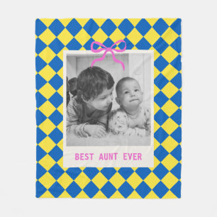 Couverture Polaire Meilleure Tante Anniversaire Photo Diamant Personn