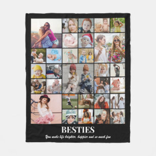 Couverture Polaire Meilleures amies BFF Meilleures amies Collage de p