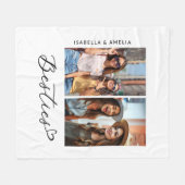 Couverture Polaire Meilleures Amies Deux Photos Script BBF (Devant (Horizontal))