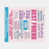 Couverture Polaire Meilleures Citations BFF Bestie Friends (Devant (Horizontal))