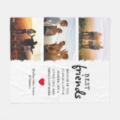 Couverture Polaire Meilleures photos d'amis branchées Collage & Citat (Devant (Horizontal))