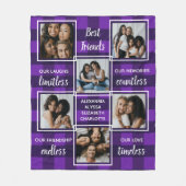 Couverture Polaire Meilleurs amis 6 Collage de photos Unique plaid vi (Devant)