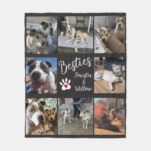 Couverture Polaire Meilleurs amis animaux photo collage