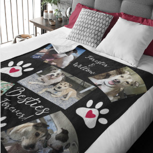 Couverture Polaire Meilleurs amis animaux photo collage