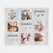 Couverture Polaire Meilleurs amis argent photo collage (Devant (Horizontal))
