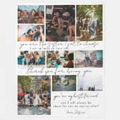 Couverture Polaire Meilleurs amis | Bestie 10 Photos & Citation (Devant)