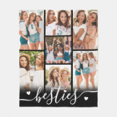 Couverture Polaire Meilleurs Amis Besties Photo Collage (Devant)