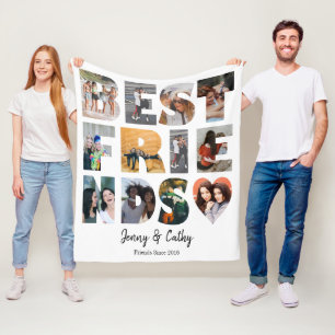 Couverture Polaire Meilleurs Amis Branchés Coeur Besties 12 Photo Col