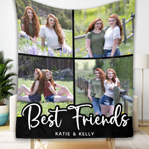 Couverture Polaire Meilleurs amis Customisés 4 Photo Collage