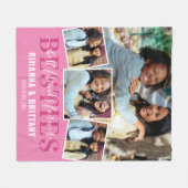 Couverture Polaire Meilleurs amis pour 4 photos (Devant (Horizontal))