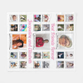 Couverture Polaire Meilleurs amis pour toujours BFF Besties Photos et (Devant (Horizontal))