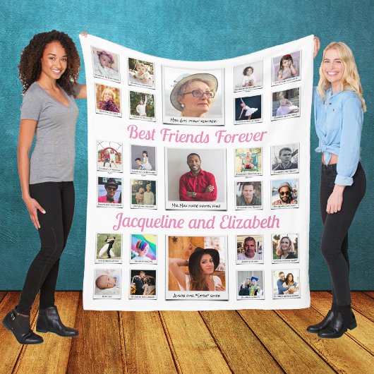 Couverture Polaire Meilleurs amis pour toujours BFF Besties Photos et