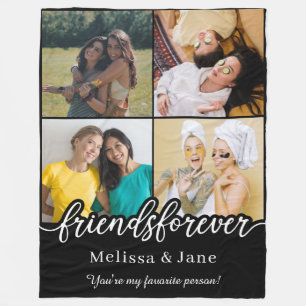 Couverture Polaire meilleurs amis pour toujours mignon 4 photos colla
