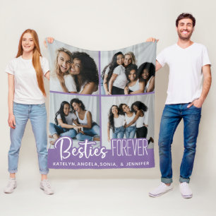 Couverture Polaire Meilleurs amis pour toujours Photo personnalisée C