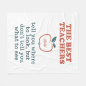 Couverture Polaire MEILLEURS ENSEIGNANTS monogramme personnalisé couv (Devant (Horizontal))