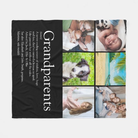 Couverture Polaire Meilleurs grands-parents jamais définition 6 Photo (Devant (Horizontal))