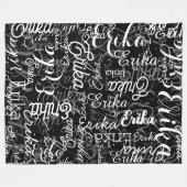 Couverture Polaire Mélange à motif noir et blanc (Devant (Horizontal))