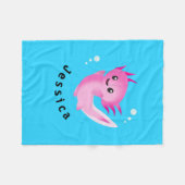 Couverture Polaire Mélange bulle rose Axolotl avec nom (Devant (Horizontal))
