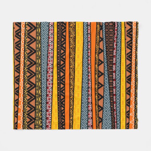 Couverture Polaire Mélange de motifs africains (Devant (Horizontal))