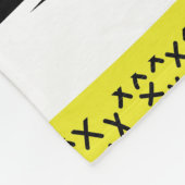 Couverture Polaire Mélange jaune et noir Motif géométrique (Coin)