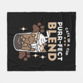 Couverture Polaire Mélange Purr-Fect : Conception de café pour le caf (Devant (Horizontal))