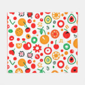 Couverture Polaire Mélanges de Motifs de fruits. Commandez dès mainte (Devant (Horizontal))