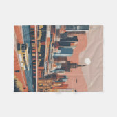 Couverture Polaire Melbourne poster vintage (Devant (Horizontal))