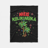 Couverture Polaire Mele Kalikimaka Hawaiian Christmas Palm Tree Light (Devant)
