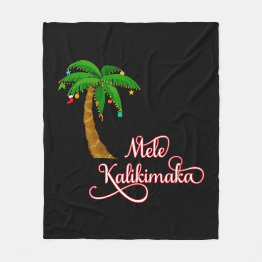 Couverture Polaire Mele Kalikimaka Sweat hawaïen pour Noël (Devant)