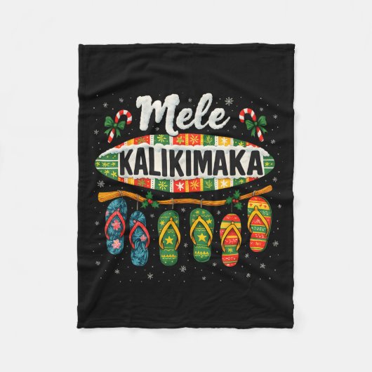 Couverture Polaire Mele Kalikimaka Trocal Christmas Flip Flop  (Devant)