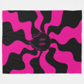 Couverture Polaire Melt de sourire - Magenta et noir (Devant (Horizontal))