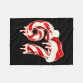 Couverture Polaire Melting Candy Cane 67 Christmas Design, Santa Hat  (Devant (Horizontal))