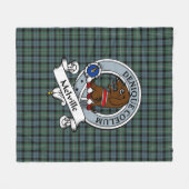 Couverture Polaire Melville Clan Badge Tartan Plaid (Devant (Horizontal))