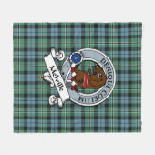 Couverture Polaire Melville Hunting Clan Badge Tartan Plaid (Devant (Horizontal))