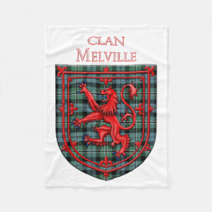 Couverture Polaire Melville Tartan Scottish Plaid Lion Rampant