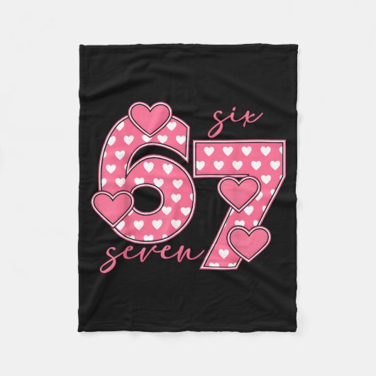 Couverture Polaire Meme 67 6 7 Six Seven Funny Valentines Day  (Devant)